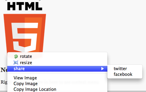 image with a context menu