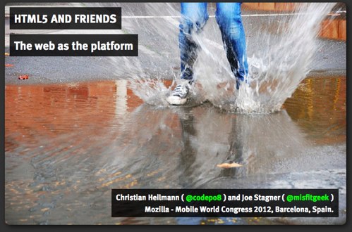 Slides for HTML5 and friends