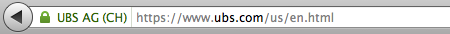 Nav bar with https and EV certificate