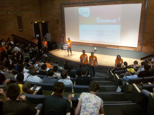 The audience is waiting