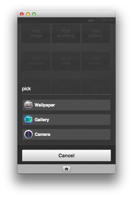 pick dialog