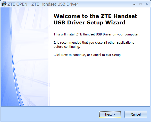 ZTE Setup Wizard