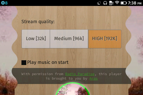 radio paradise app settings