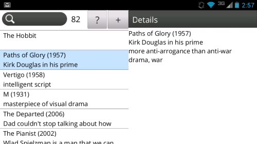 Memos: phablet landscape (two columns)