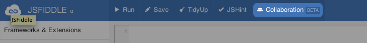 jsfiddle with Collaborate highlighted