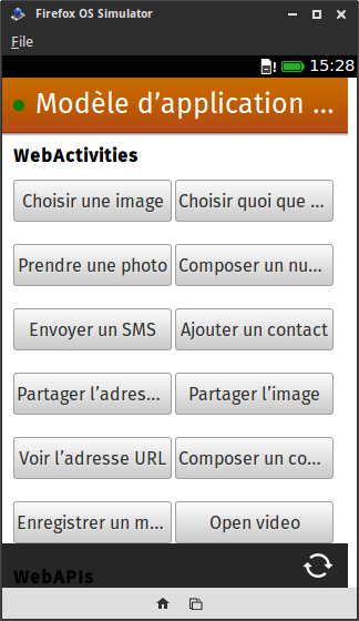Firefox OS Boilerplate App, localized in French Firefox OS Boilerplate App, localized in French