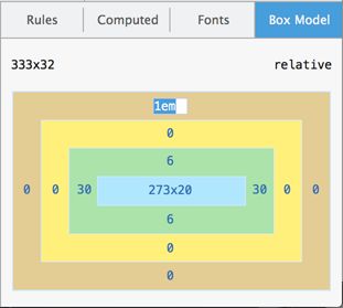 Editing the box model