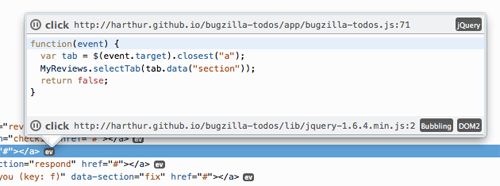 JQuery events