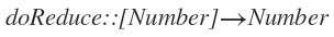 doReduce signature