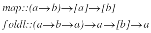 map & fold signatures