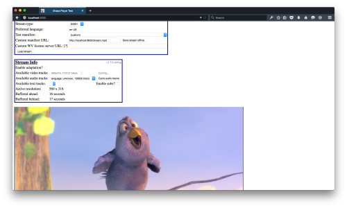 Shaka Player in Firefox Dev Edition
