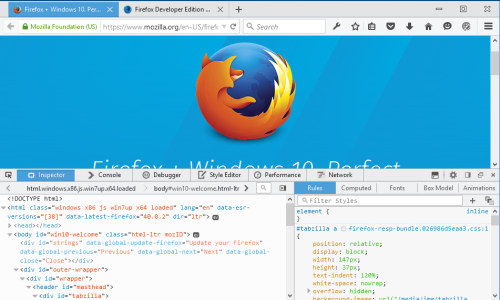 Screenshot of the light Developer Edition theme in Windows 10
