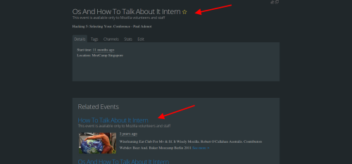 A second example of Related Events