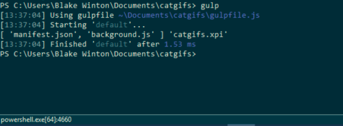 Just some command line stuff, nbd.