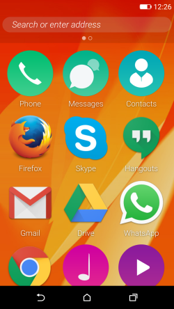 Firefox OS 2.5 开发者预览版主屏幕