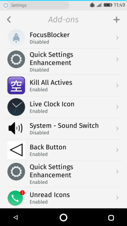 Add-on Menu