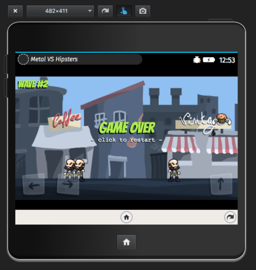 Game running on simulator