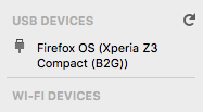 Devices list