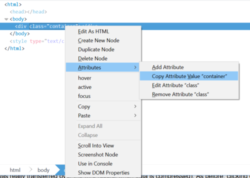 Copying attribute values in the inspector