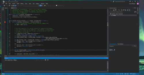Visual Studio loading Servo