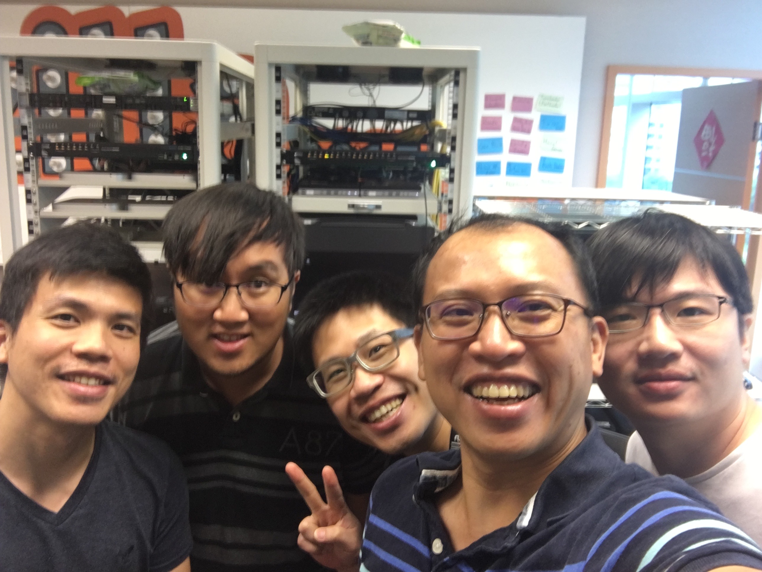 Bobby Chien, Fu-Hung Yen, Mike Lien, Shako Ho, and Walter Chen of the Hasal team