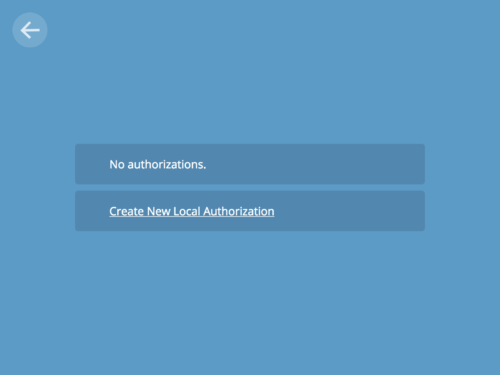 The authorizations section of the gateway