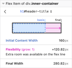 Screenshot of Flexbox Inspector