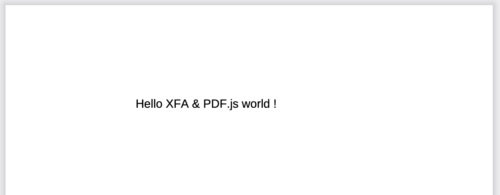 Rendering of XFA Document